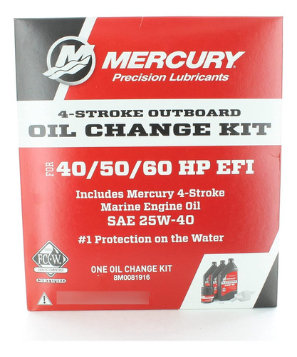 Mercury Oem Kit De Cambio De Aceite Y Filtro 40-50-60hp Para