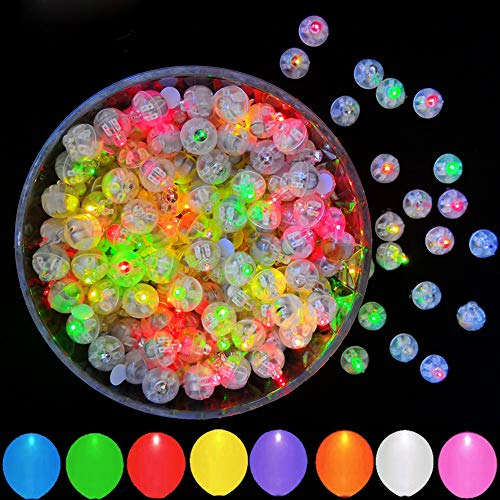 100pcs Multicolor Led Globos Luces Flash Redondo Mini T...