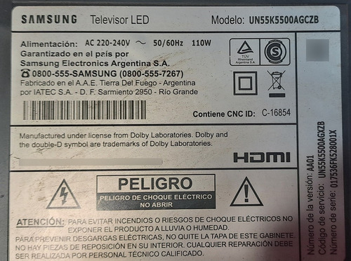 Placa T-com Samsung Modelo Un55k5500agc2b (Usado)