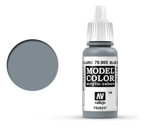Vallejo Model Color 17ml Pintura Acrílica Color 156 Gris Azul Claro 70.905