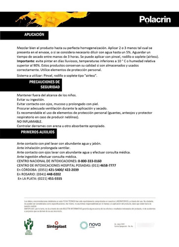 Imagen 3 de 3 de Pintura Latex Cielorraso X 4lt Antihongos Mate Polacrin