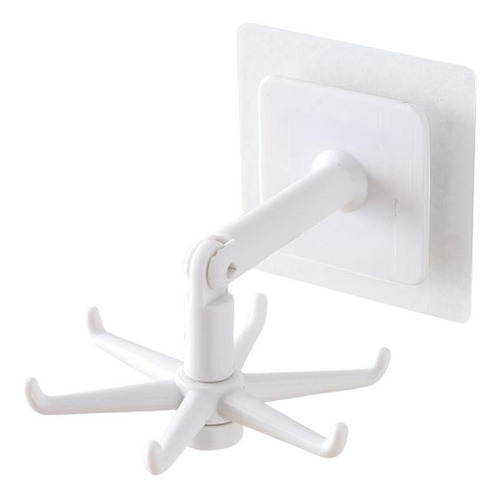 Imagen 4 de 9 de 3 Soporte Gancho Blanco Giratorio Pared Adhesivo Organizador
