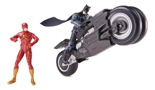 Figura De Acción Dc Comics The Flash Batman Y La Batimoto