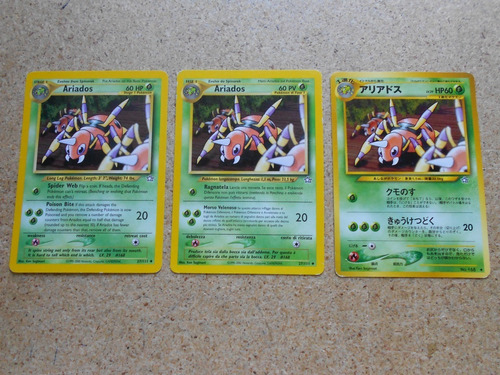 Lote Cartas Pokemon 3 Ariados (en 3 Idiomas)