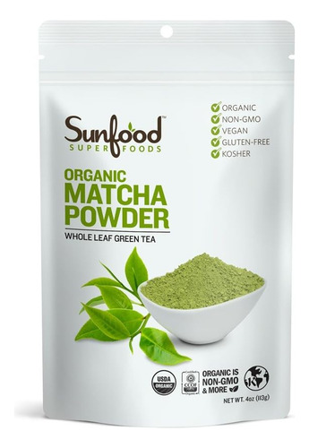 Sunfood Superfoods Matcha Té Verde En Polvo | Bolsa De 4 Onz