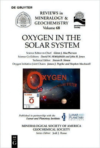 Oxygen In The Solar System, De Glenn J. Macpherson. Editorial De Gruyter, Tapa Blanda En Inglés