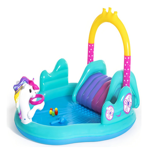 Centro Juegos Acuaticos Infantil Unicornio Bestway 274x198x1 (Usado)