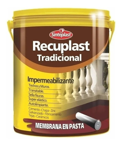 Recuplast Tradicional Membrana Pasta 20 Lt + Lija Al Agua