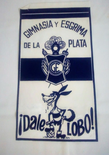 Banderin Club Gimnasia Y Esgrima La Plata Decada 70 Original