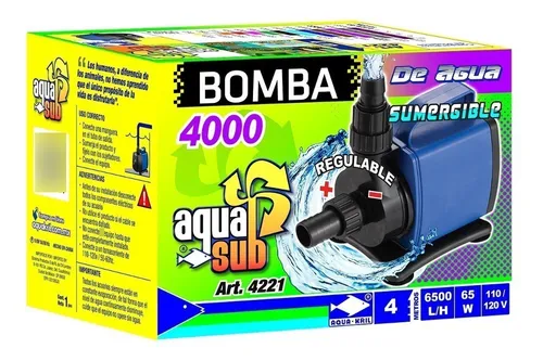 comprar Bomba De Agua Sumergible Pecera Fuente Estanque 4m 4221