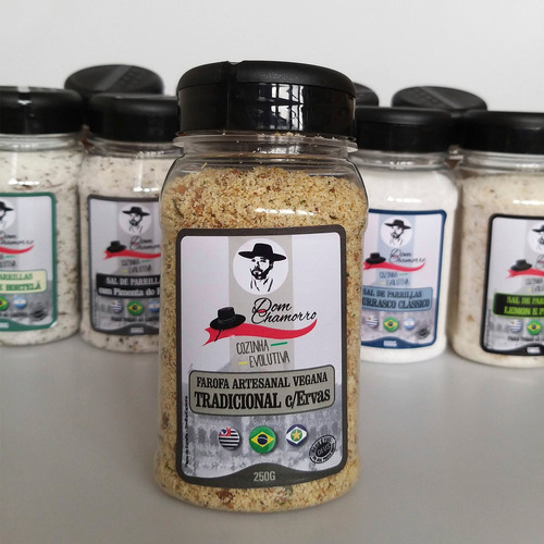 Kit 02 Farofas Veganas Natural Com Ervas E Sabor Bacon