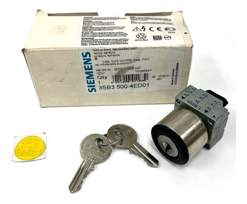 Siemen 3sb3500-4ed01 Replacement Key & Lock Two Keys Rou Jjo