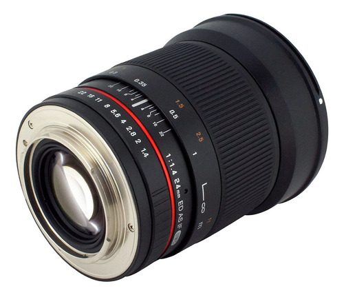 Rokinon, Lente Asférica Gran Angular, F/1.4, 24 Mm Color Negro