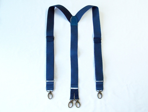 Tirador Pantalón Suspenders Mosq Dob Esp Cu Azul Mar Bro 4cm