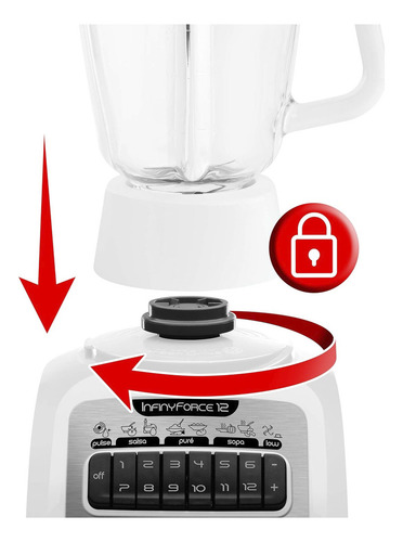 Licuadora T-fal LN8121MX 12 Velocidades 6 Cuchillas 550watts Blanco