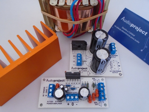 Amplificador 40+40 W C/fuente Trafo Disipador - Audioproject