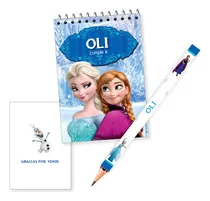 Comprar Anotadores Y Lápiz Personalizado Souvenir 40u Frozen