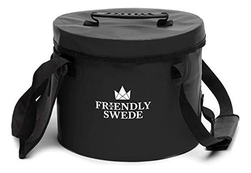 The Friendly Swede Cubo Plegable Con Tapa, Cubo Plegable Par