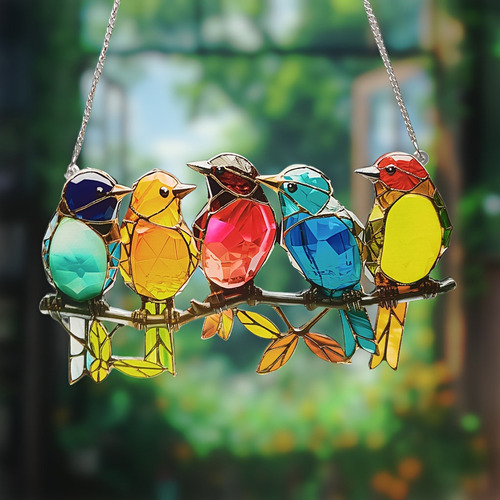 Colgante Acrílico Con Forma De Pájaro En Forma De Cadena Sun