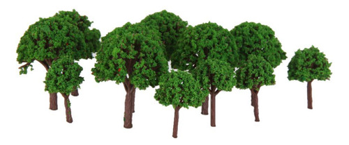 100 Pieces 3 Cm Paisaje Tren Modelo Árboles Escala 1/500