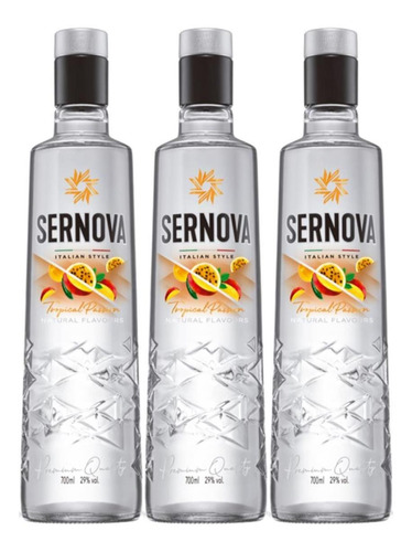 Vodka Sernova Tropical Passion 700 Ml X3 - Fullescabio