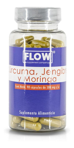 Curcuma Jengibre Moringa 90 Cápsulas Flow