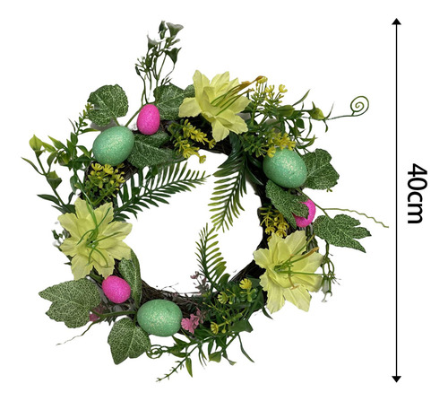 Guirnalda De Pascua De Simulación Con 30 Centimetros