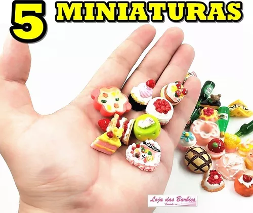 Kit 5 Miniaturas Comidinhas para Barbie Monster High Susi