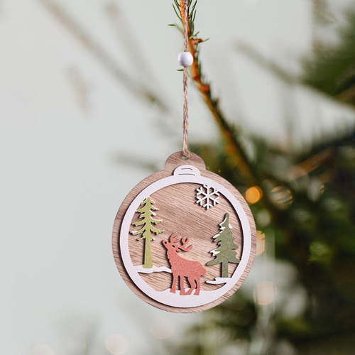 3 Adornos Navideños De Granja, Árbol De Navidad, Colgantes