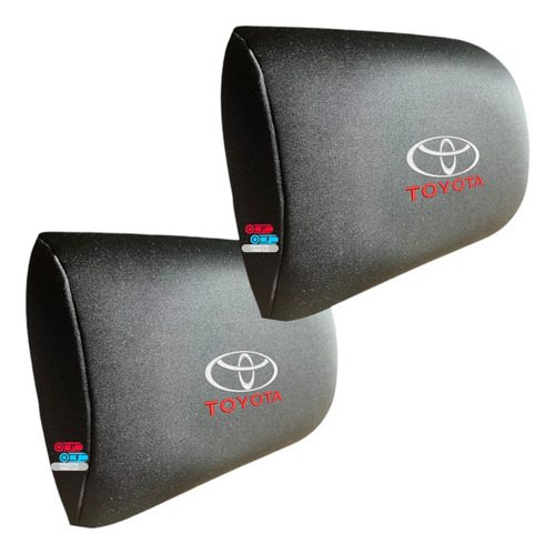 Par De Cojines Almohadillas Logo Toyota Rush 2020 Negro