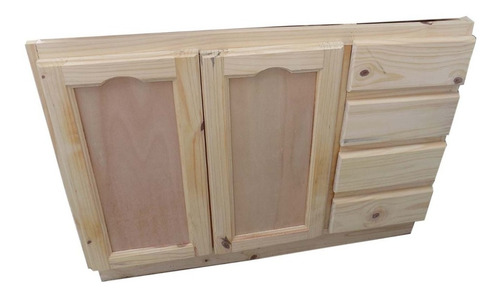 Bajo Mesada De Madera Maciza De Pino