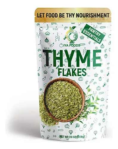 Copos De Tomillo Iya Foods, 100% Hojas De Tomillo, 1 10 Oz