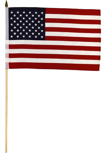 Banderas Importador Usa Lápida Docena 12x18 Stick Flags, Mul