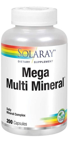 Mega Multi Mineral Solaray 200 Capsulas