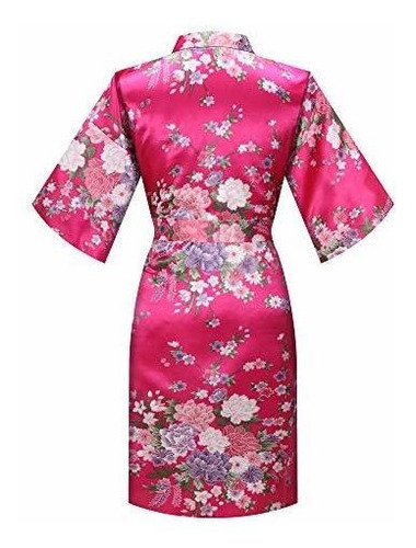 Morforu Cabritos  Muchachas Narcisos Satén Sedoso Kimono T 