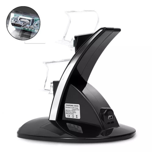 Set Audifono Microfono Ps4 + Cargador Joystick / Liquidacion
