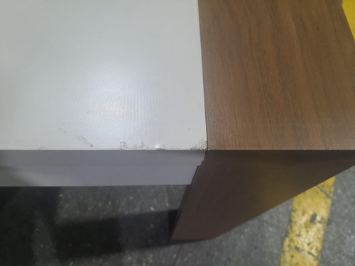 Comedor Lorenzi 6 Personas Color Blanco/nogal Con Detalle
