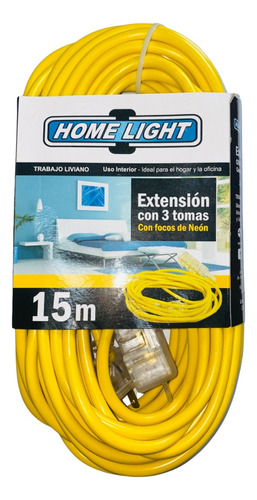 Extension Electrica Vulcanizado 15 Metros Home Light