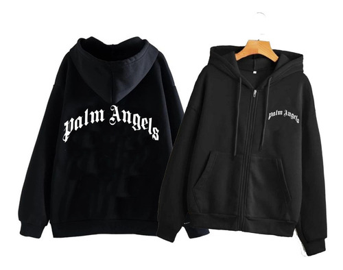 Campera Frisa Palm Angels Nu Goth Grunge Buzo Cierre