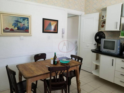 Apartamento Com 3 Dormitórios, 1° Andar, 2 Vagas, À Venda, 127 M² Por R$ 490.000 - Embaré - Santos/sp - Ap7670