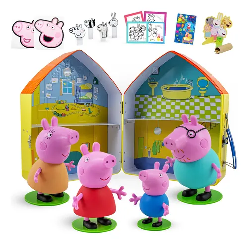 PEPPA PIG SET DE 4 FIGURAS - PEPPA Y SU FAMILIA DE VACACIONES