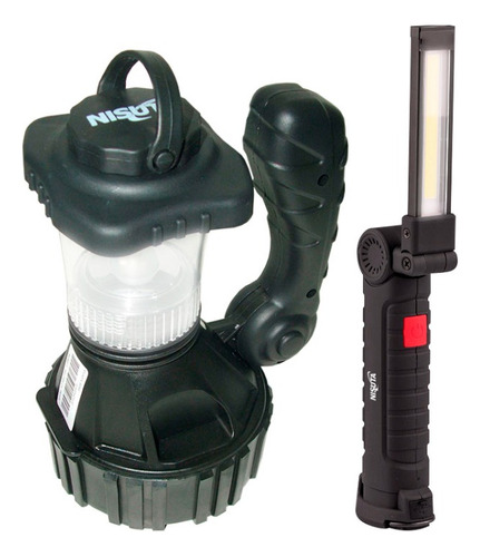 Combo Linterna Farol Y Lint. Led De Trabajo 3w Bat. Recargab