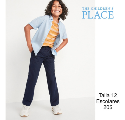 Pantalon Escolar The Children's Place, Varon Talla 12