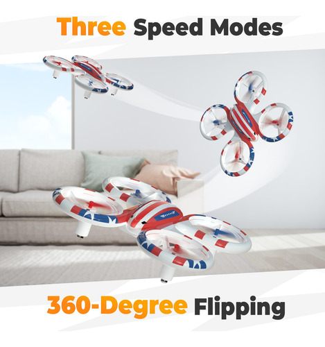 Drone Bezgar Hq051 Para Niños Rc Indoor Con Led 3d Flip De 3