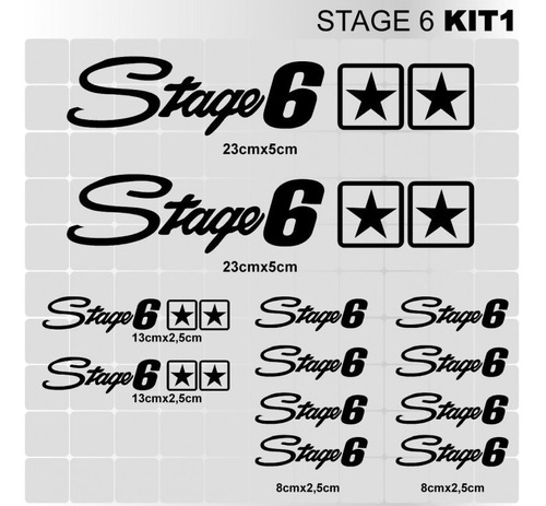 Kit Calcos Stage 6 Bici Moto Auto Tuning 