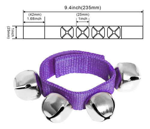 24 Piezas De Muñequera Jingle Bells Instrumentos Musicales
