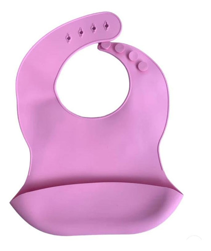 Babero Silicona Ajustable Con Bolsillo Contenedor Bebe 