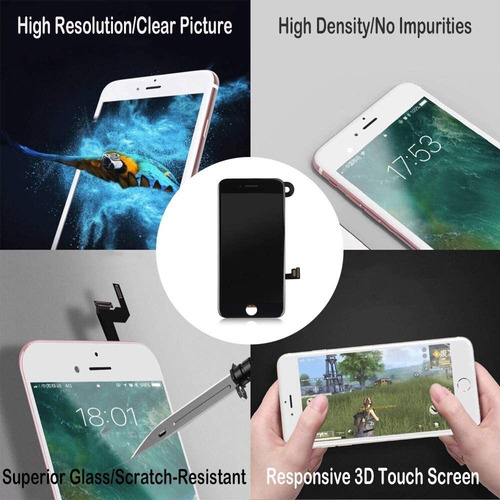 Para iPhone 8 Plus Kit De Reemplazo De Pantalla De Negro 5.5