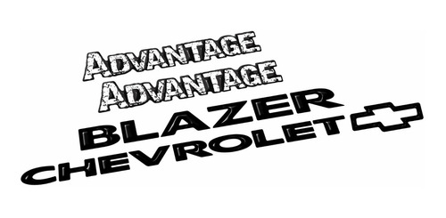 Adesivos Emblemas Blazer Advantage Completo Preto Bar50 Fgc
