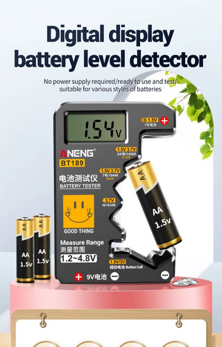 Probador Testeador De Pilas Y Baterias Pantalla Lcd Aa Aaa